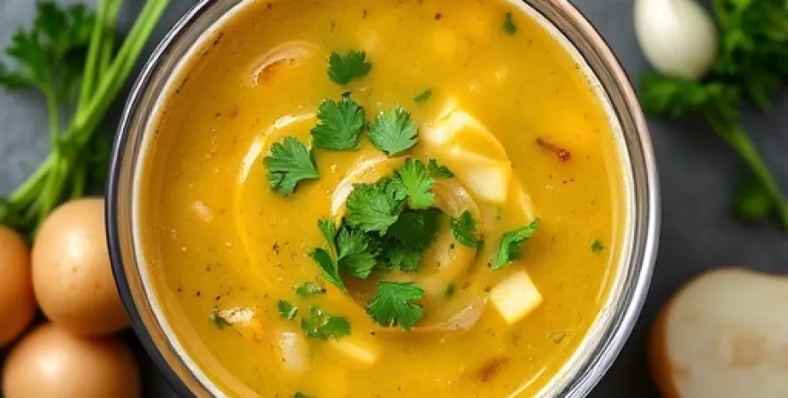 Soupe de coriandre fraîche
