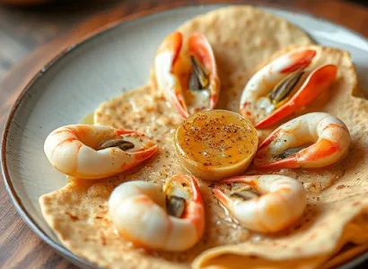 Crevettes aux amandes