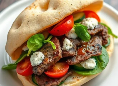 Sandwich méditerranéen au pita
