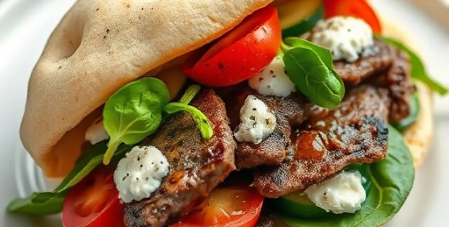 Sandwich méditerranéen au pita