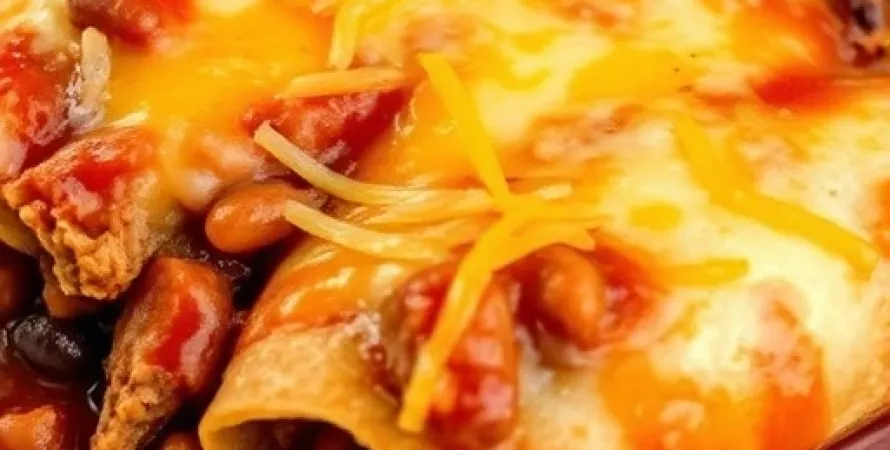 Enchiladas au boeuf et haricots