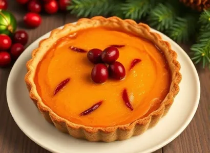 Tarte aux patates douces et cranberries