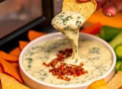 Dip au fromage, épinard et bacon