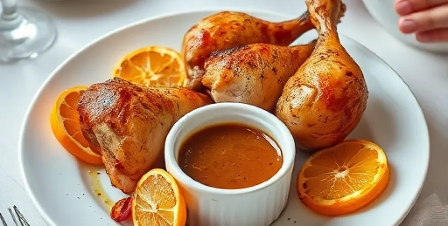 Poulet rôti aux épices et aux oranges