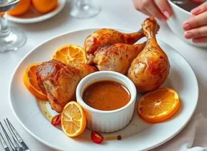 Poulet rôti aux épices et aux oranges