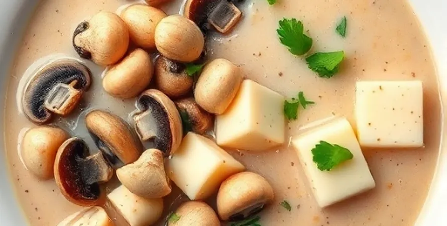 Potage aux champignons crémeux