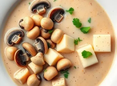 Potage aux champignons crémeux