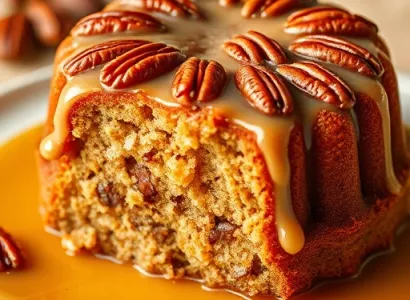 Gâteau au pecan et sirop d'érable