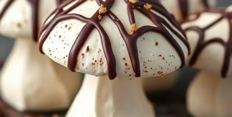 Meringues en forme de champignons