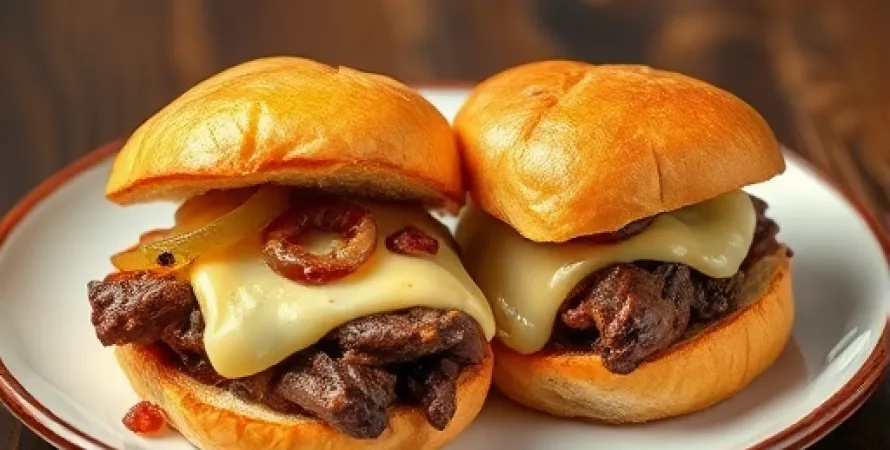 Petits sandwichs au fromage et au steak