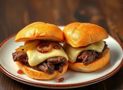 Petits sandwichs au fromage et au steak