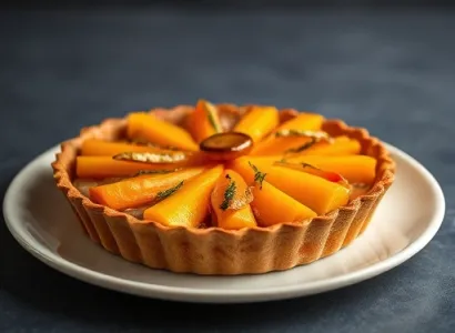 Tarte aux patates douces et mangue