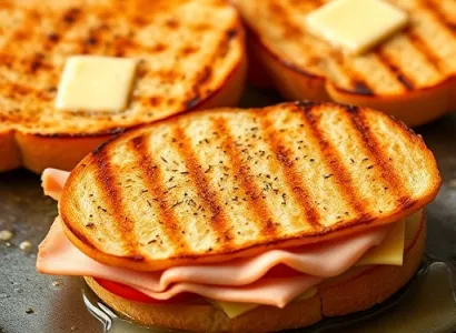 Sandwichs chauds au jambon et fromage