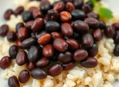 Haricots à yeux noirs au riz