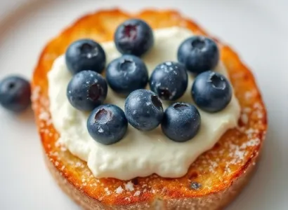 Pain perdu français aux myrtilles