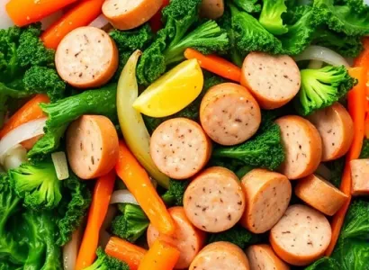 Saute de kale et saucisse