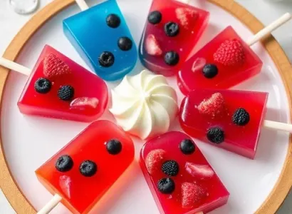 Pops de gelée de fruits