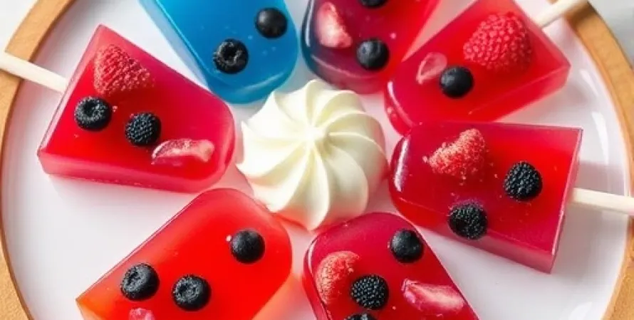 Pops de gelée de fruits