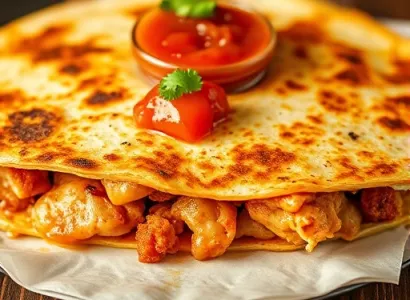 Quesadillas au poulet croustillant