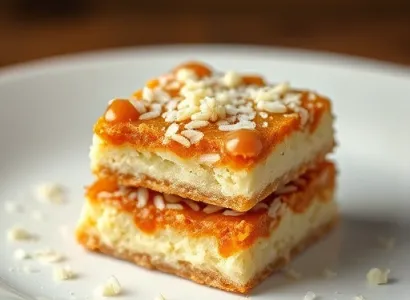 Barres à la noix de coco et à la vanille