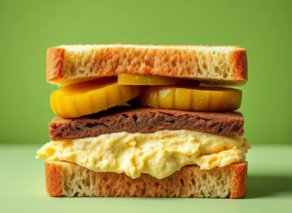 Sandwich au beurre de pistache et cornichon