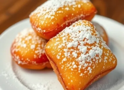 Beignets au lait sucrés