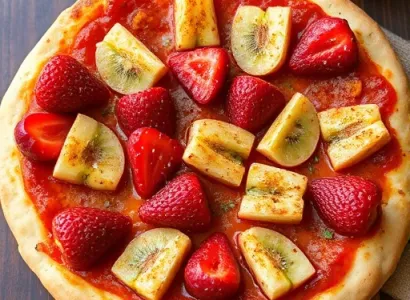 Pizza de fruit