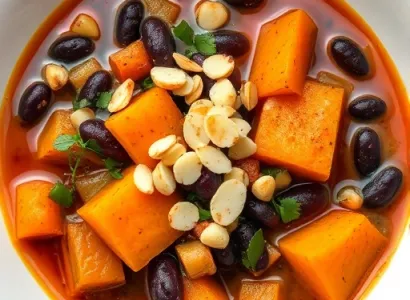 Ragout de patate douce aux haricots