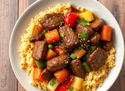 Saute de boeuf aux sesames