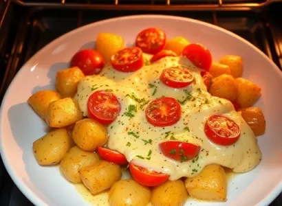 Gratin de pommes de terre et tomates