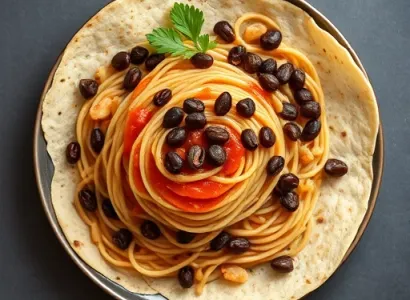 Taco de riz et haricots