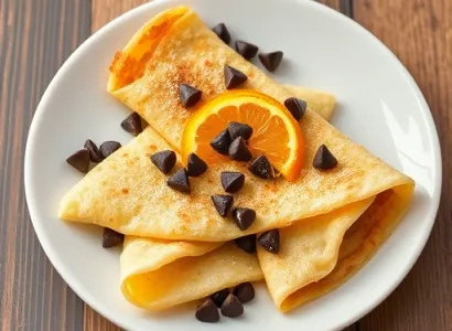 Crêpes aux Chocolats et à l'Orange