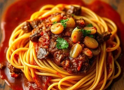 Spaghetti au style Memphis