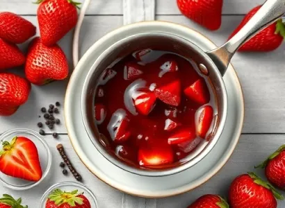 Confiture de fraises au poivre et vinaigre balsamique