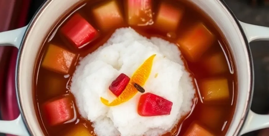 Compote de rhubarbe