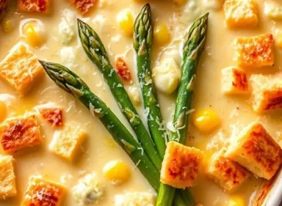 Gratin d'asperges et de maïs