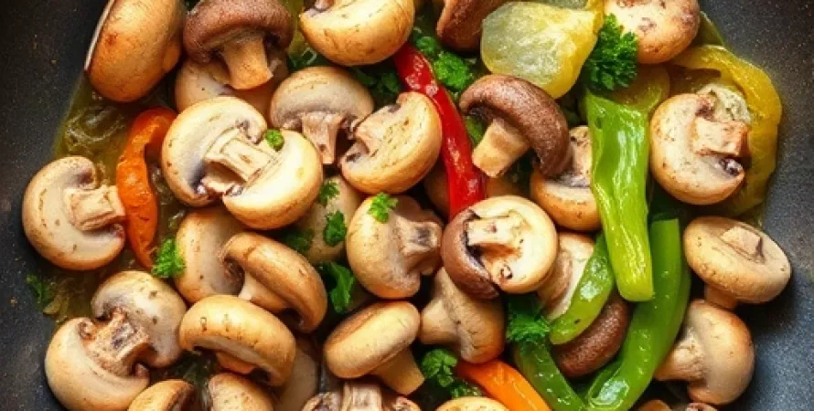 Sauté de champignons et aneth