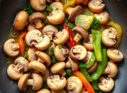 Sauté de champignons et aneth