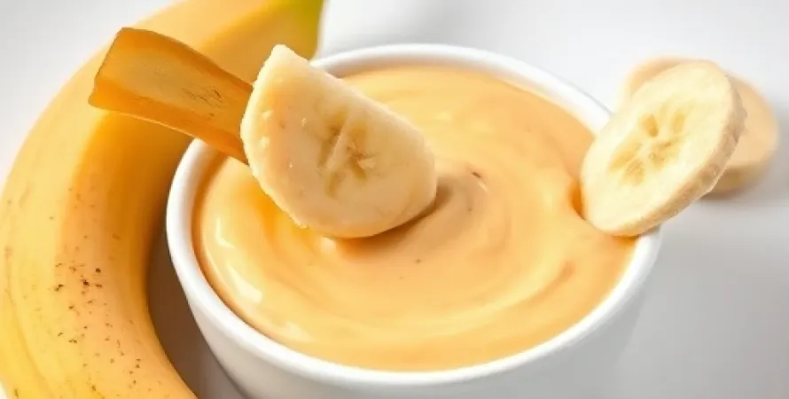 Sauce au fromage et banane