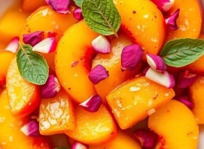 Salade de pêches à l'indienne