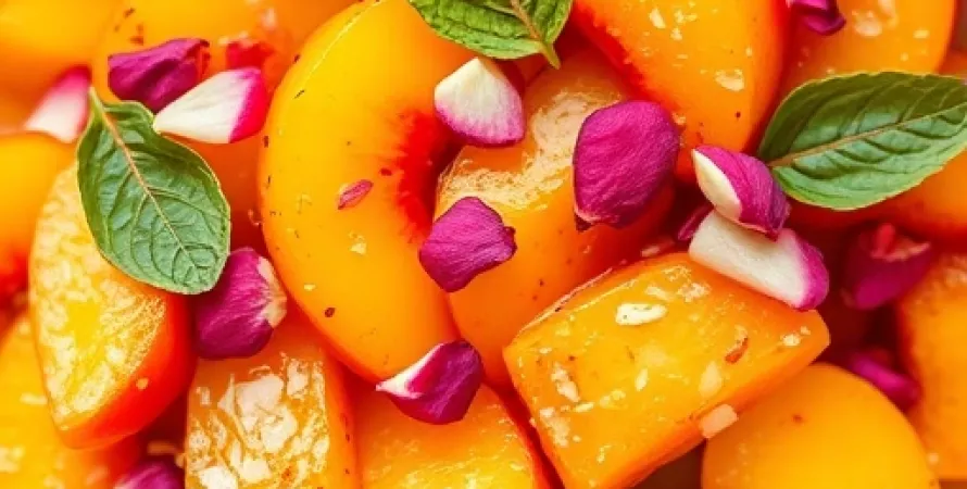 Salade de pêches à l'indienne