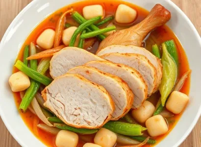 Poulet chaud au pasta