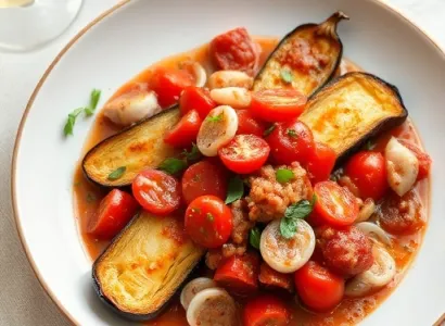 Ragout d'aubergine à la方式 italienne