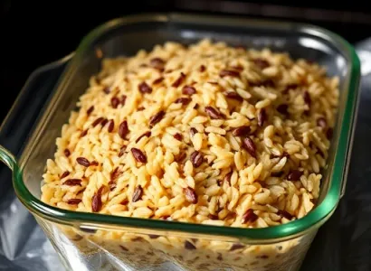 Riz sauvage cuit au four