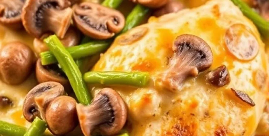 Casserole de poulet aux champignons