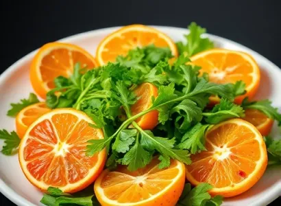 Salade de cresson de fontaine aux oranges