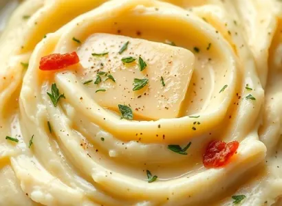 Pommes de terre crémeuses au fromage et lard