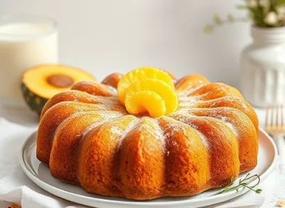 Gâteau au pain d'ananas et macadamia