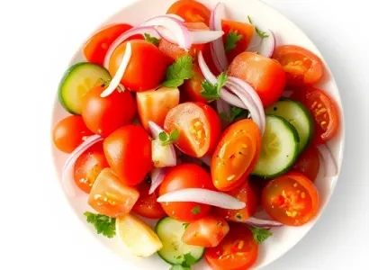 Salade de tomates à l'indienne