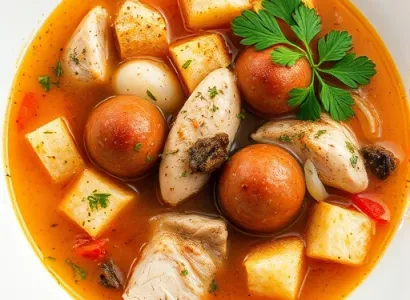Soupe italienne au poulet et saucisses
